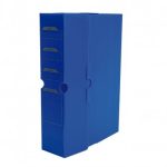 Caja Archivo de 8 cms de lomo  en cartón plast azul