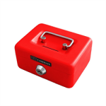 Caja de Seguridad CASH BOX MONEDAS 125x95mm Roja