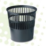 PAPELERA COLOR NEGRO 12 LTS PLÁSITCA PIZZINI