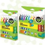 MARCADORES ESCOLARES MAXI PUNTA CONICA DE 10 COLORES PIZZINI