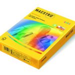 PAPEL FOTOCOPIA A4 COLOR FUERTE MAESTRO MONDY  PAQ. X 500 HOJAS  AMARILLO