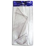 JUEGO DE GEOMETRIA SIN COMPAS DE 30 CMS RM