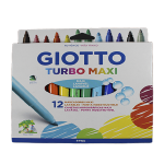 MARCADORES X 12 COLORES GRUESOS JUMBO GIOTTO PAX