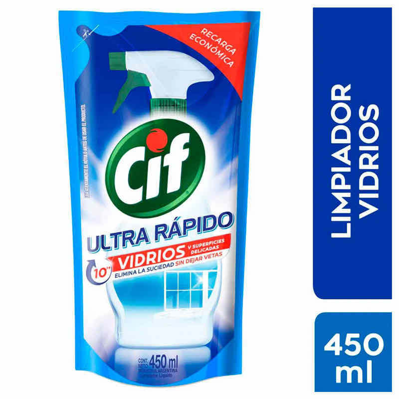 vidrios-cif-repuesto-450-web LIMPIAVIDRIOS CIF REPUESTO DE 450 CC SACHET - Imagen 1