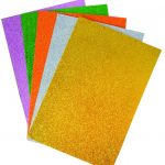 GOMA EVA BRILLANTINA PAQ X 10 - POR COLOR- MEDIDAS 40 X 60