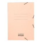 Carpeta con elásticos Pancrhome opaca rústica crema paquete de 25