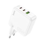 CARGADOR DE PARED 2 USC-C/1 USB-A EU 65W WHITE HOCO C115A