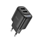 CARGADOR DE PARED 2 USB-A EU 10W BLACK HOCO C141A